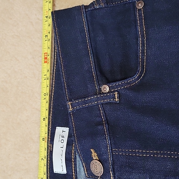 Loft Midrise Skinny Dark Wash Jeans US 27 - Picture 7 of 13
